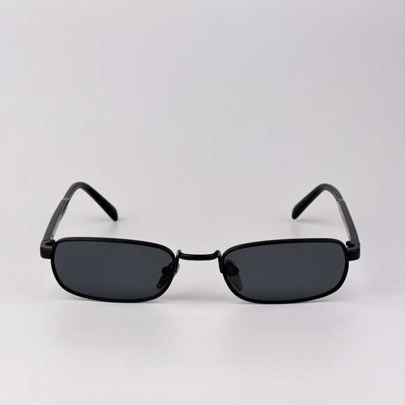 Prada PRB54S Polarized Sunglasses – Black Rectangle Frame Grey | Model 1AB5Z1 - Picture 1 of 11